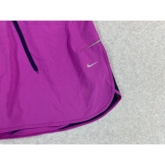 Nike Dri Fit Compression Lined Shorts Skirt (Women's Large) Purple - Picture 2 of 10